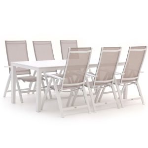 Bellagio Avenza/Menzano 220cm dining tuinset 7-delig verstelbaar - Laagste prijsgarantie!