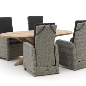 Intenso Umbria/ROUGH-Y Ellips 200cm dining tuinset 5-delig verstelbaar - Laagste prijsgarantie!