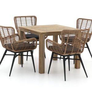 Intenso Asti/ROUGH-S 90cm dining tuinset 5-delig - Laagste prijsgarantie!