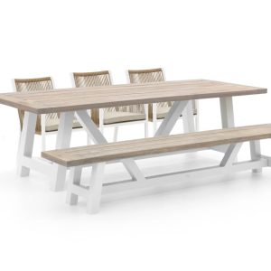 Manifesto Rivola/Bresimo 260cm dining tuinset met bank 5-delig - Laagste prijsgarantie!