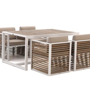 Bellagio Cadora 160cm dining tuinset 5-delig - Laagste prijsgarantie!
