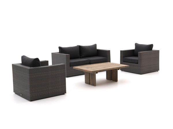 Forza Barolo/ROUGH-L 120cm stoel-bank loungeset 4-delig - Laagste prijsgarantie!
