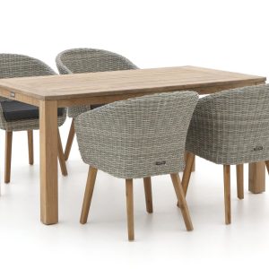 Intenso Tropea/ROUGH-S 160cm dining tuinset 5-delig - Laagste prijsgarantie!