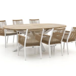 Manifesto Rivola/ROUGH-Y Ellips 240cm dining tuinset 7-delig - Laagste prijsgarantie!