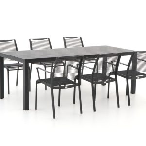 Apple Bee Hawaii/Menzano 220cm dining tuinset 7-delig stapelbaar - Laagste prijsgarantie!