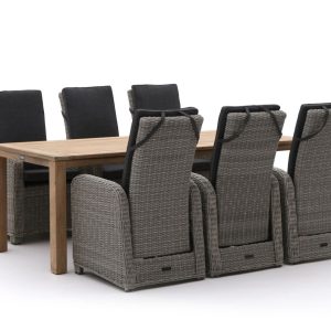 Intenso Umbria/ROUGH-S 220cm dining tuinset 7-delig verstelbaar - Laagste prijsgarantie!