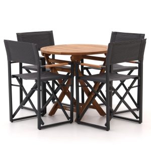 Bellagio Pasolini/Preston ø 80cm dining tuinset 5-delig inklapbaar - Laagste prijsgarantie!