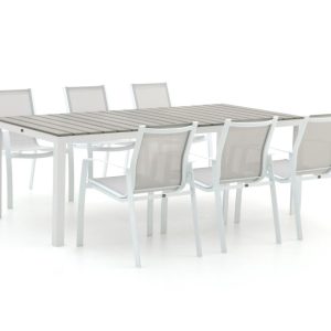 R&S Design Altea/Fidenza 220cm dining tuinset 7-delig stapelbaar - Laagste prijsgarantie!