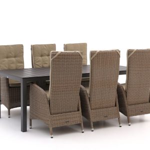 Intenso Fabrizi/Fidenza 220cm dining tuinset 7-delig verstelbaar - Laagste prijsgarantie!