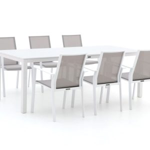 Bernstein Amberg/Menzano 220cm dining tuinset 7-delig stapelbaar - Laagste prijsgarantie!