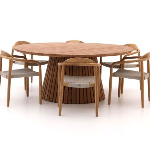 Bellagio Berbaro/Santa Severina ø180cm dining tuinset 7-delig stapelbaar - Laagste prijsgarantie!