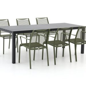 Apple Bee Hawaii/Menzano 220cm dining tuinset 7-delig stapelbaar - Laagste prijsgarantie!