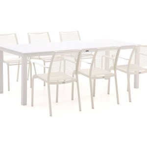 Apple Bee Hawaii/Menzano 220cm dining tuinset 7-delig stapelbaar - Laagste prijsgarantie!