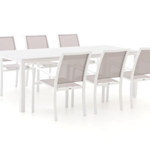 Bellagio Anzio/Menzano 220cm dining tuinset 7-delig stapelbaar - Laagste prijsgarantie!